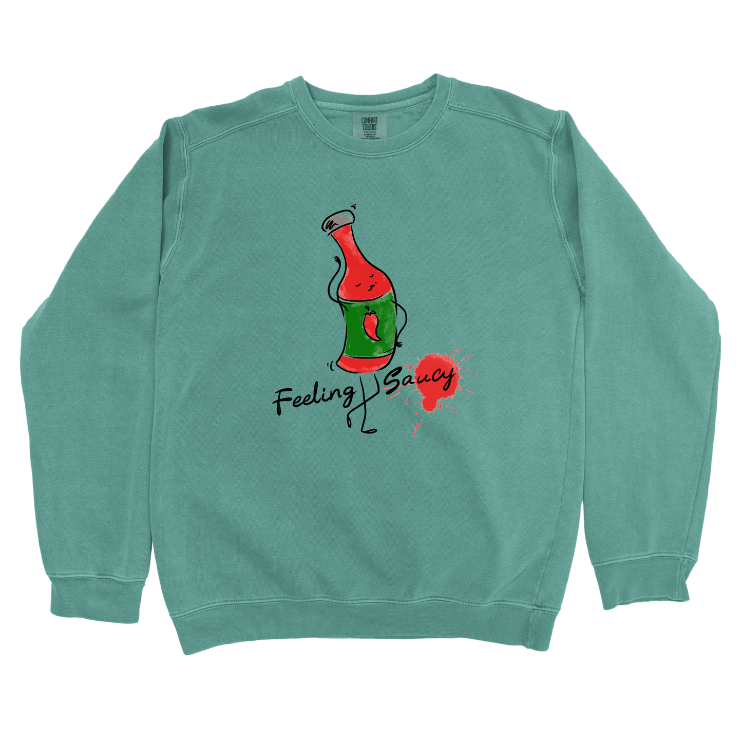 Sweatshirt Light Green / S Feeling Saucy: Micro Barbi Sweatshirt