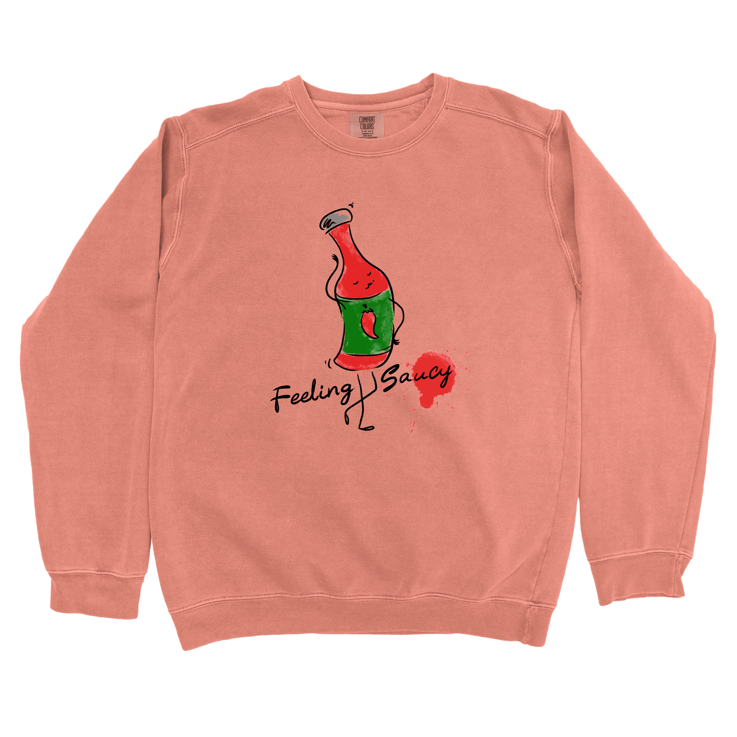 Sweatshirt Terracotta / S Feeling Saucy: Micro Barbi Sweatshirt