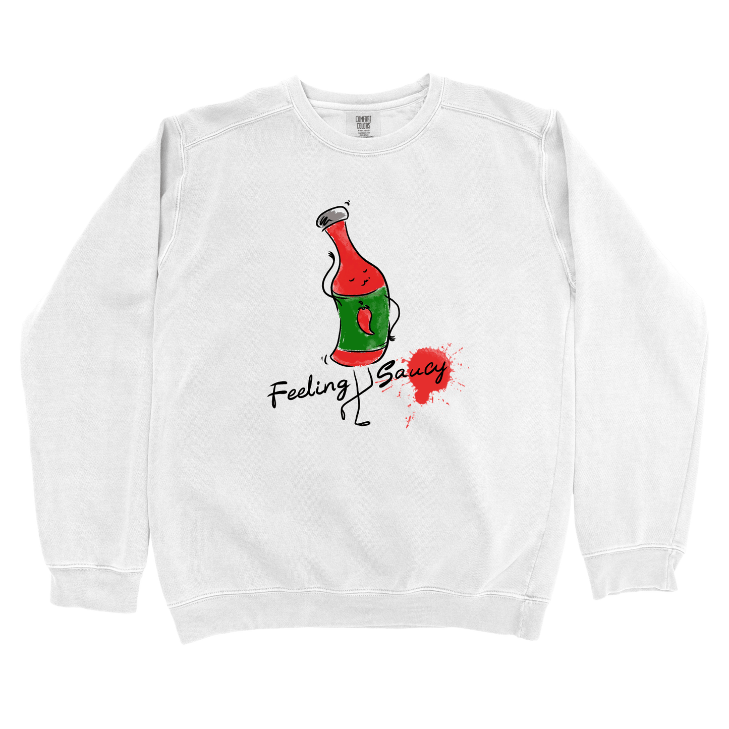 Sweatshirt White / S Feeling Saucy: Micro Barbi Sweatshirt