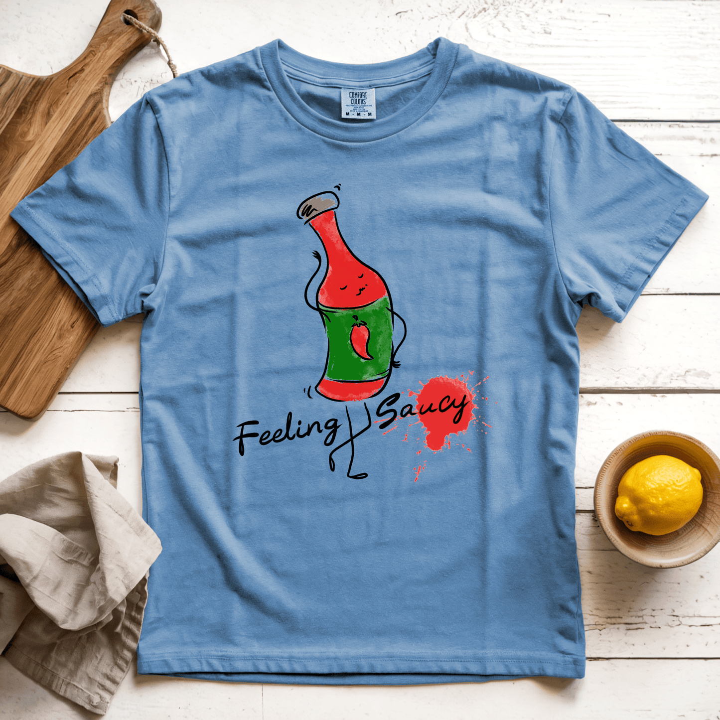T-Shirt Blue Jean / S Feeling Saucy: Micro Barbi