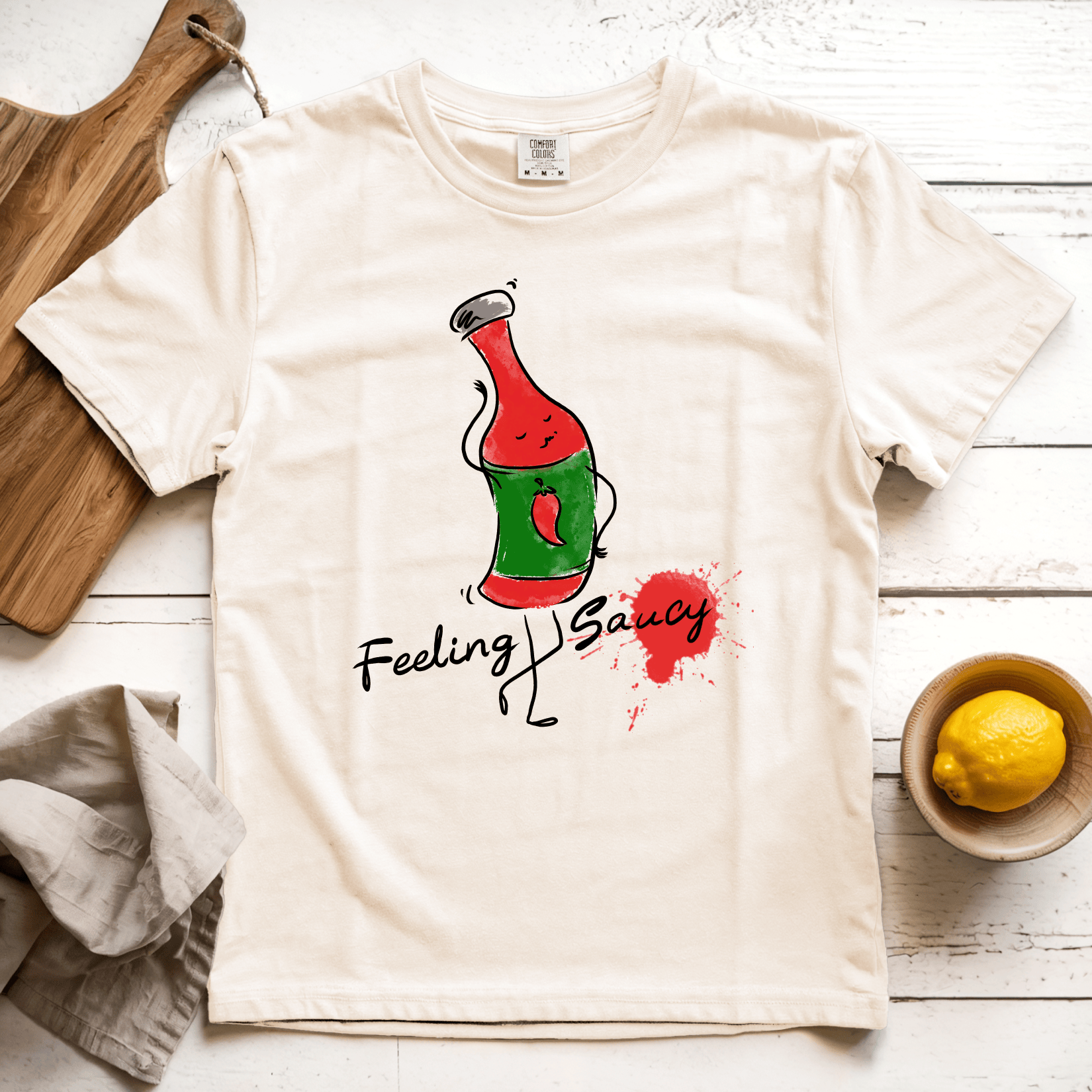 T-Shirt Ivory / S Feeling Saucy: Micro Barbi