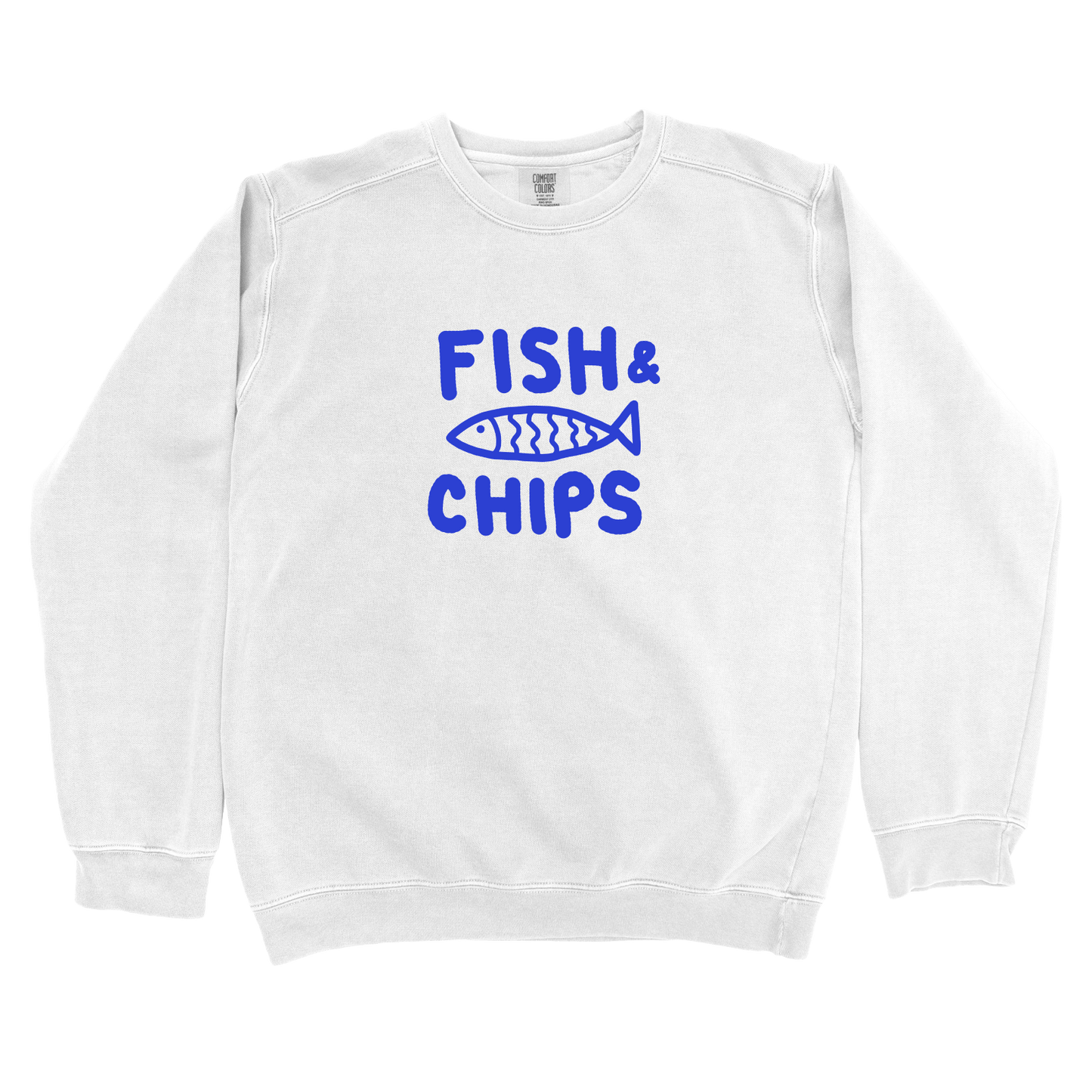 Sweatshirt White / S Fish & Chips: Longoland Sweatshirt
