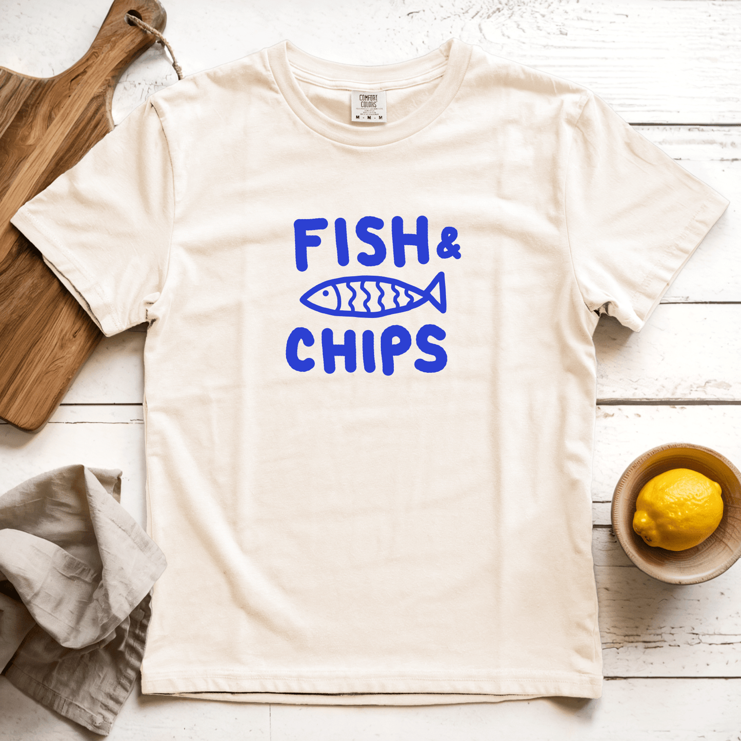 T-Shirt Ivory / S Fish & Chips: Longoland