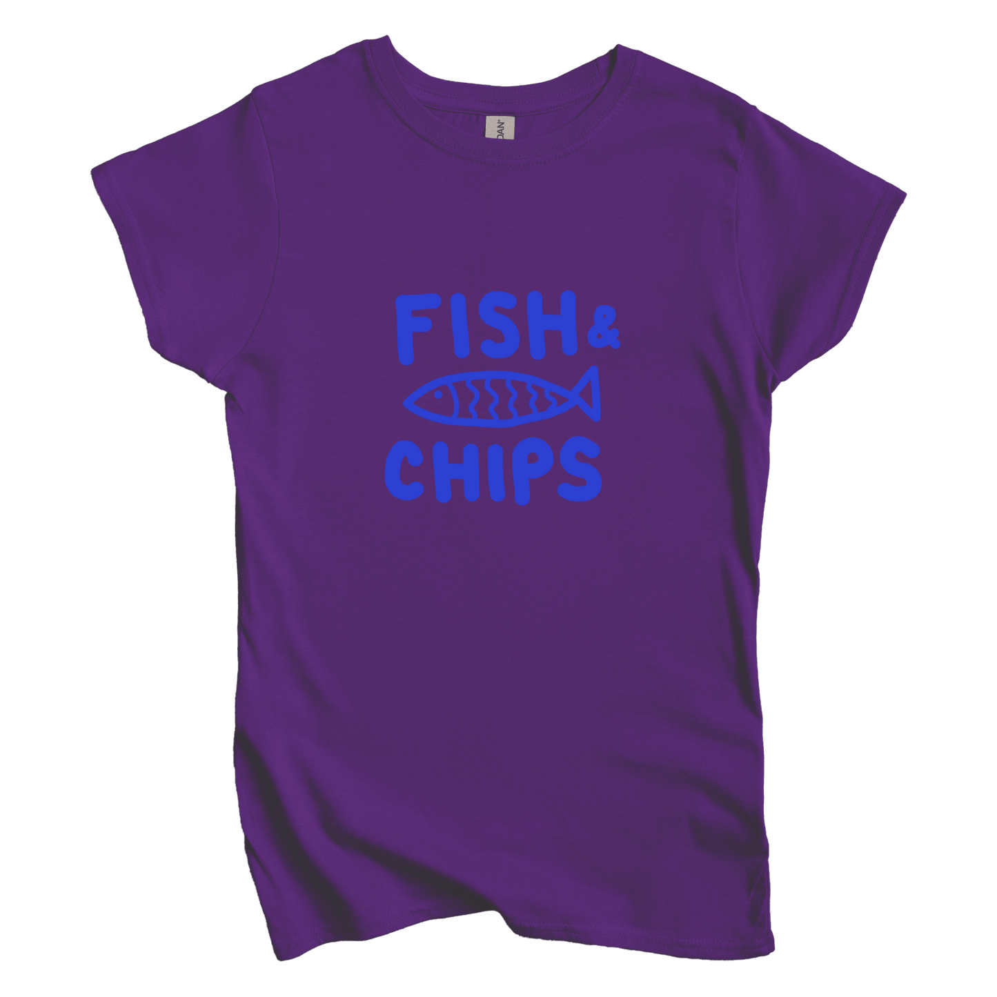 T-Shirt L / Purple Fish & Chips: Longoland Women's Tee