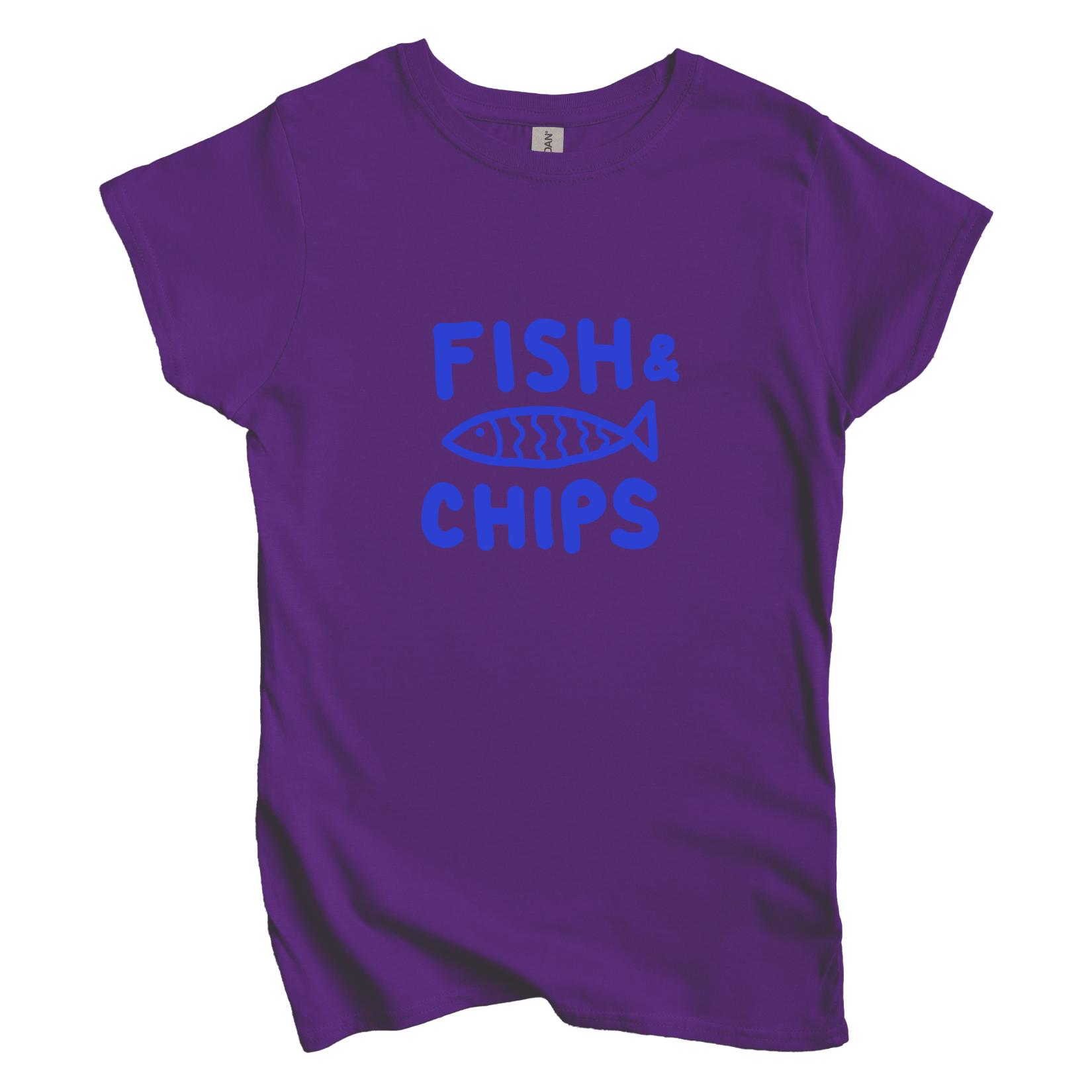 T-Shirt L / Purple Fish & Chips: Longoland Women's Tee