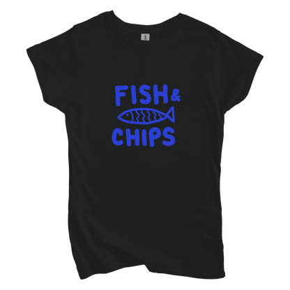 T-Shirt S / Black Fish & Chips: Longoland Women's Tee