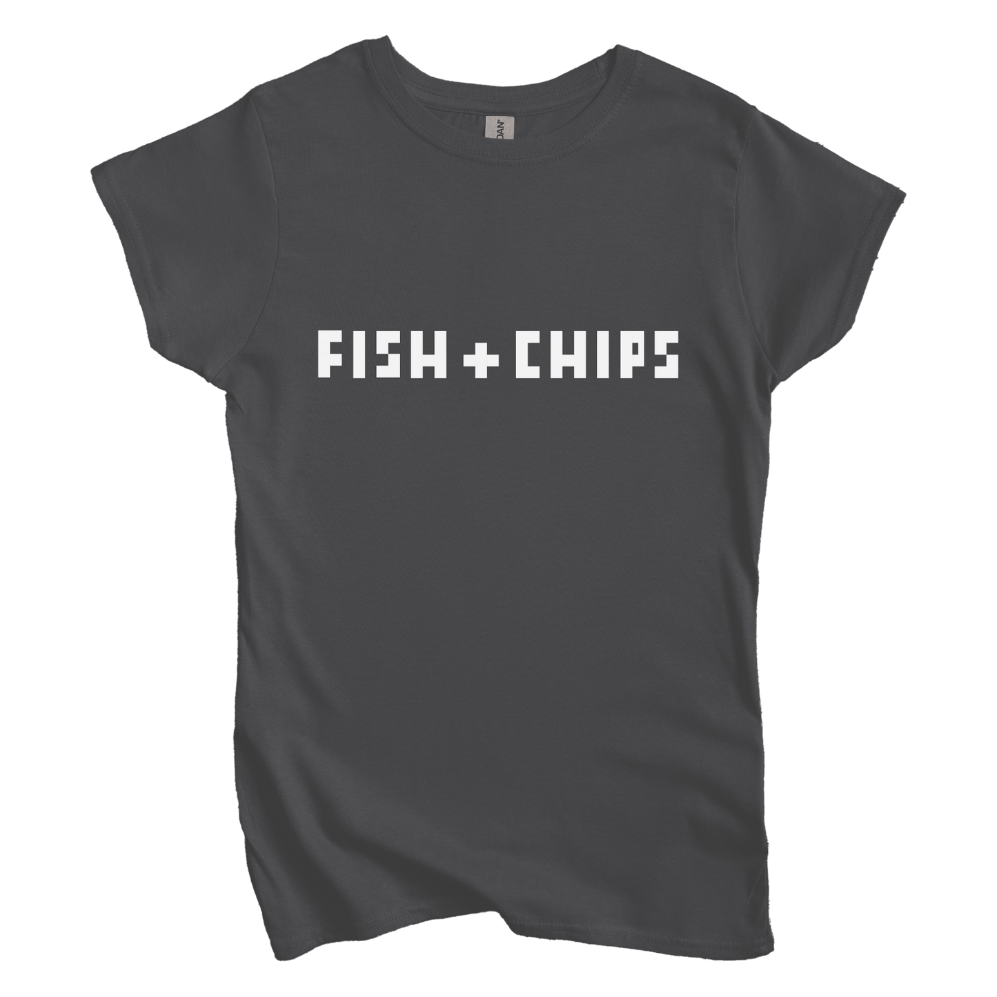 T-Shirt M / Charcoal Fish + Chips Women's Tee