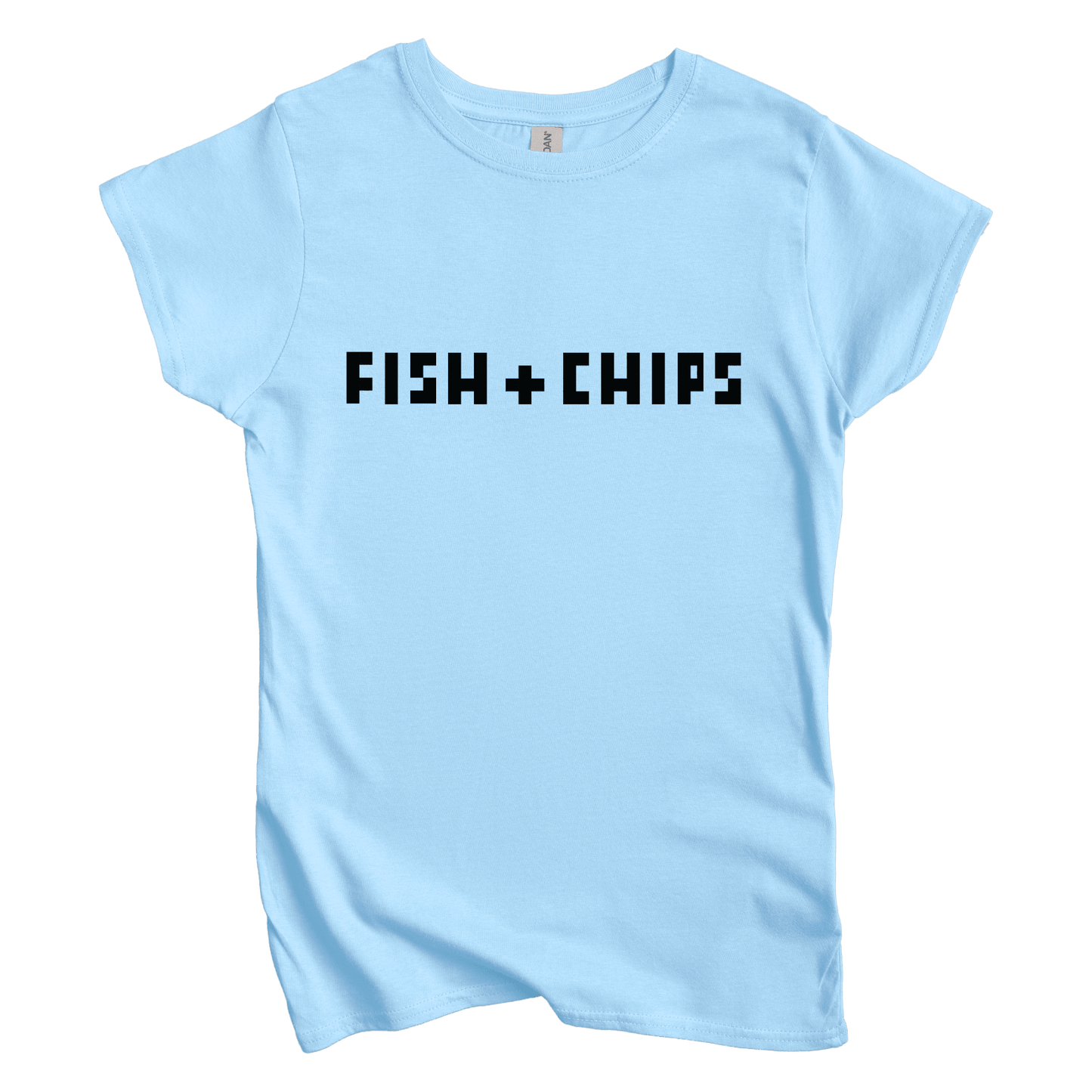 T-Shirt S / Light Blue Fish + Chips Women's Tee