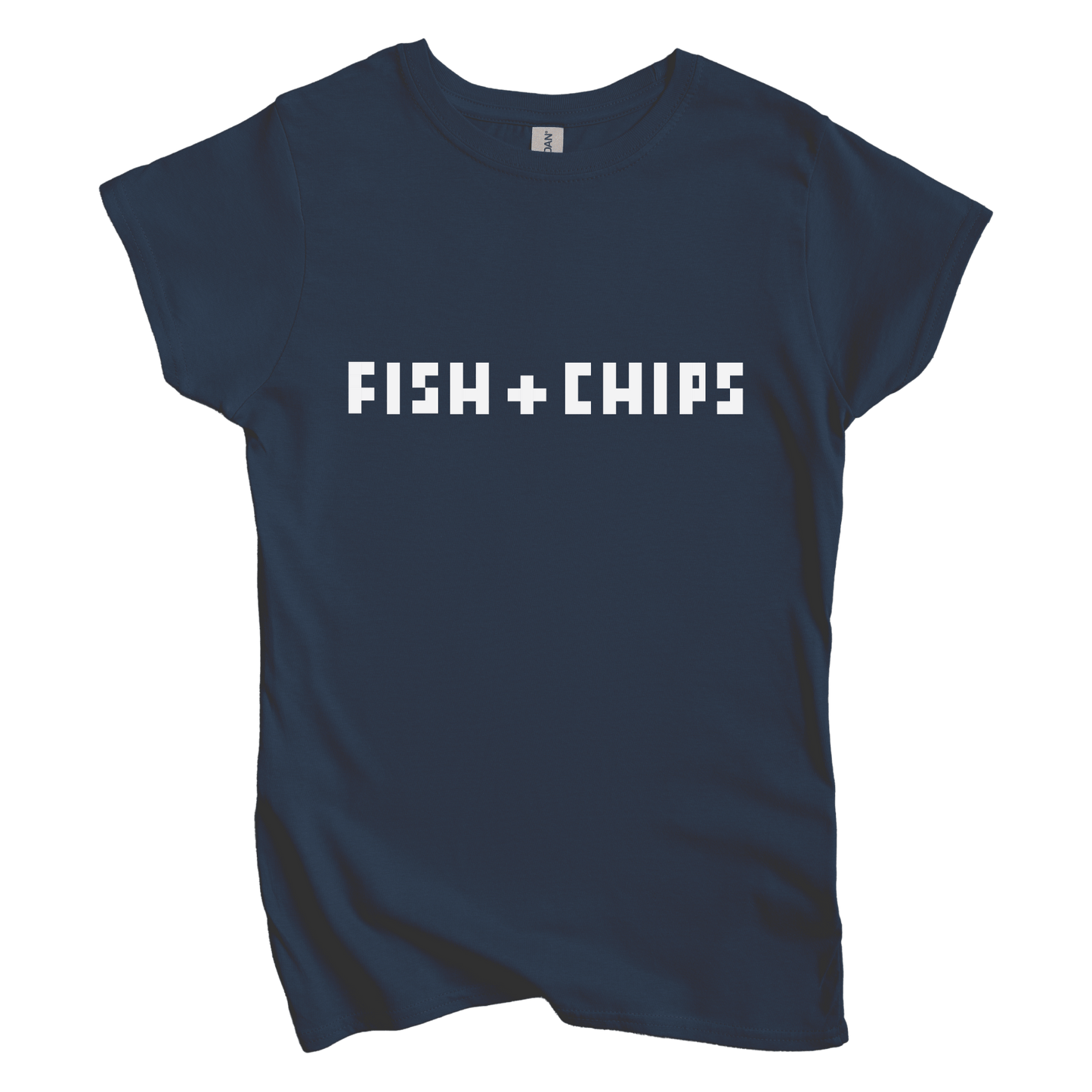 T-Shirt S / Navy Fish + Chips Women's Tee