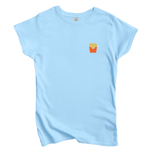 T-Shirt S / Light Blue Fries Left Chest Women's Tee