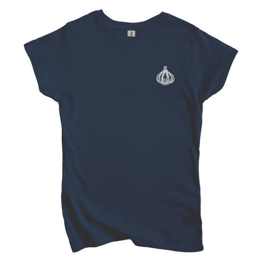 T-Shirt S / Navy Garlic Left Chest Women's Tee