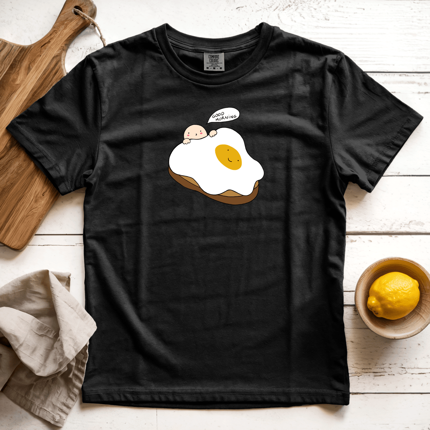 T-Shirts Black / S Good Morning: Woblylines