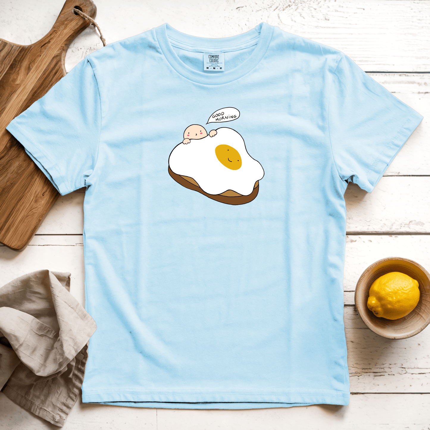 T-Shirts Chambray / S Good Morning: Woblylines