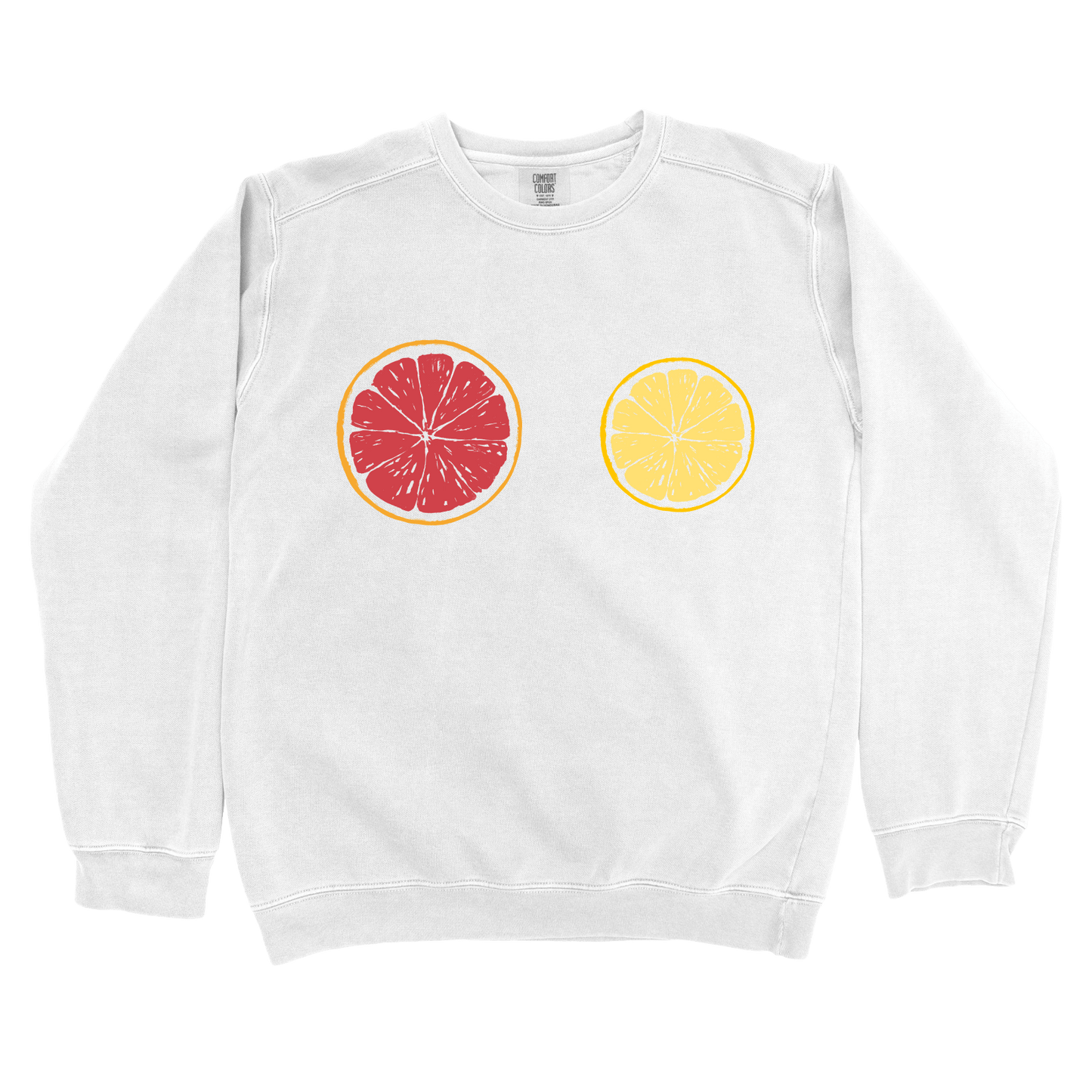 Sweatshirt White / S Grapefruit Lemon: LaeMab Sweatshirt