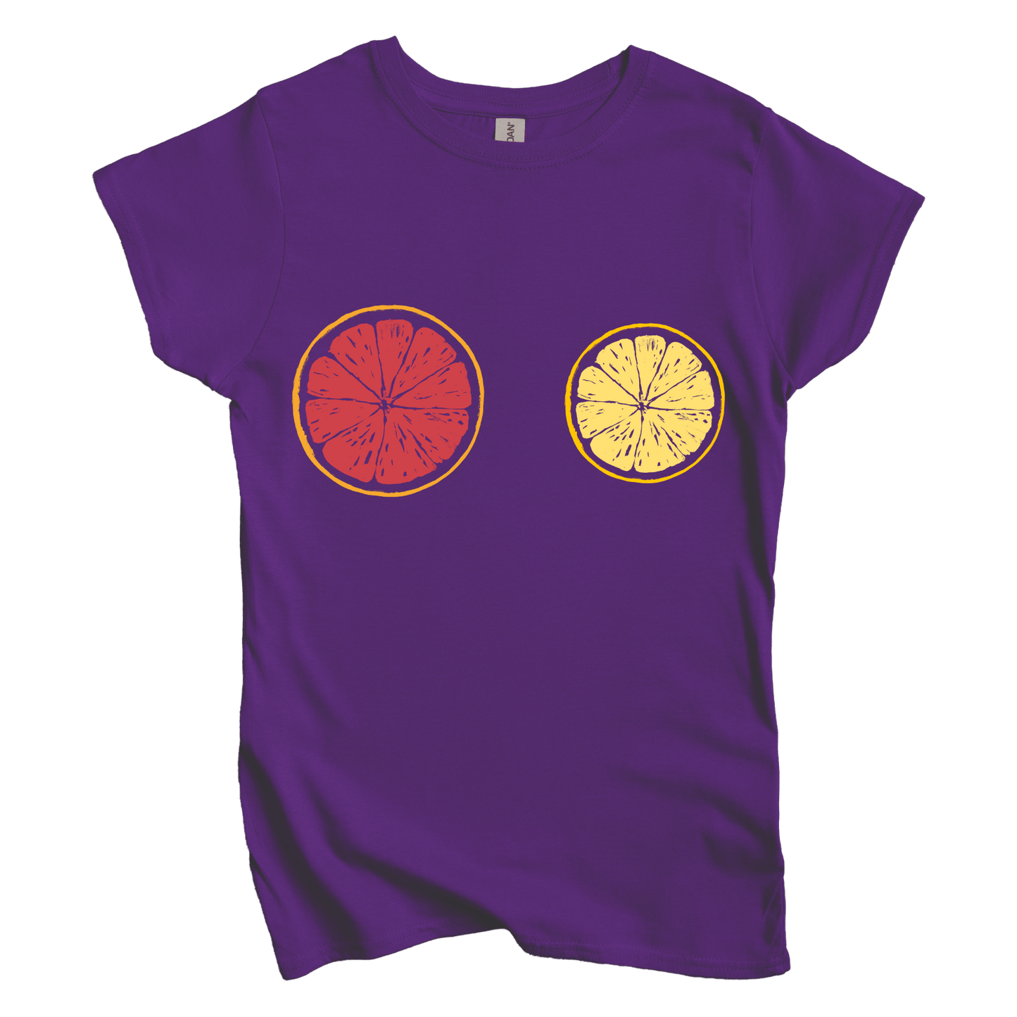 T-Shirt L / Purple Grapefruit Lemon: LaeMab Women's Tee