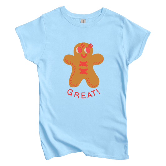 T-Shirt S / Light Blue Great! Women's Tee