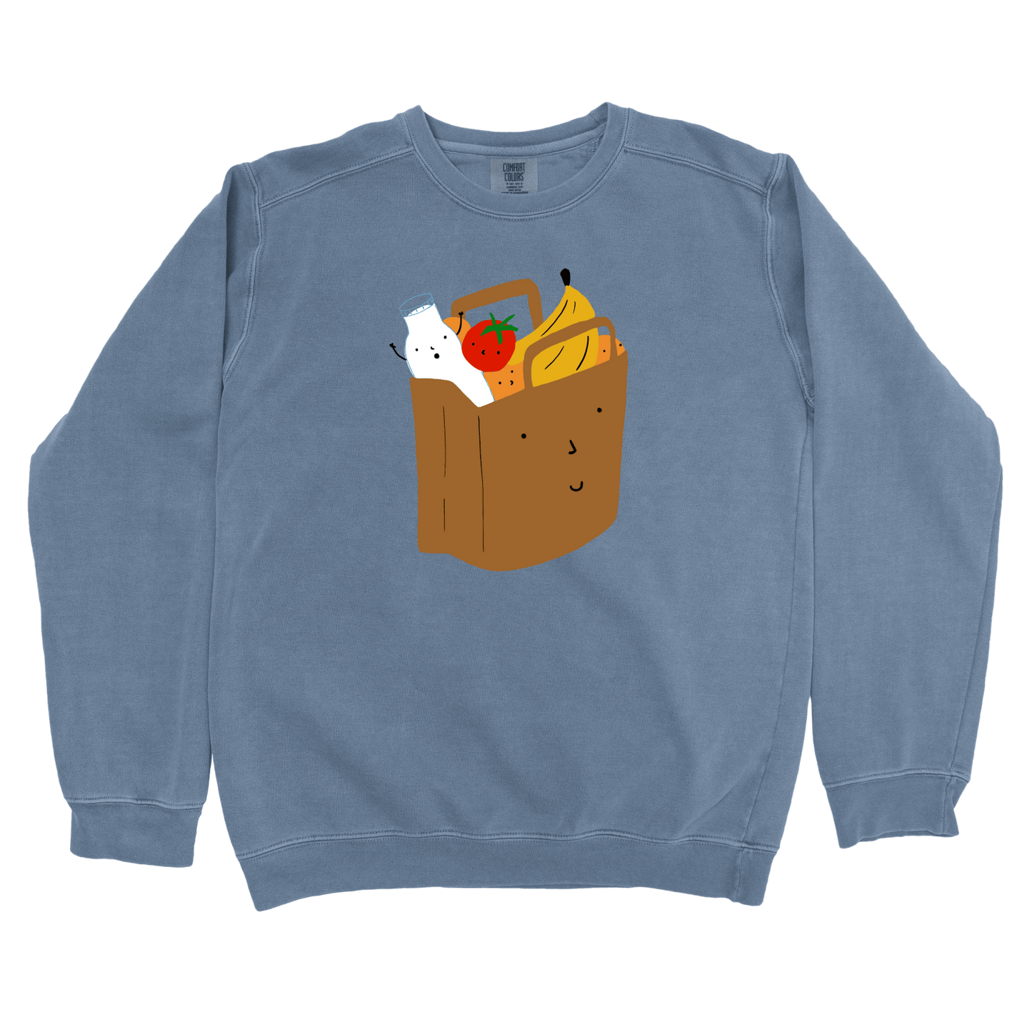 T-Shirts Blue Jean / S Grocery Shopping: Woblylines Sweatshirt