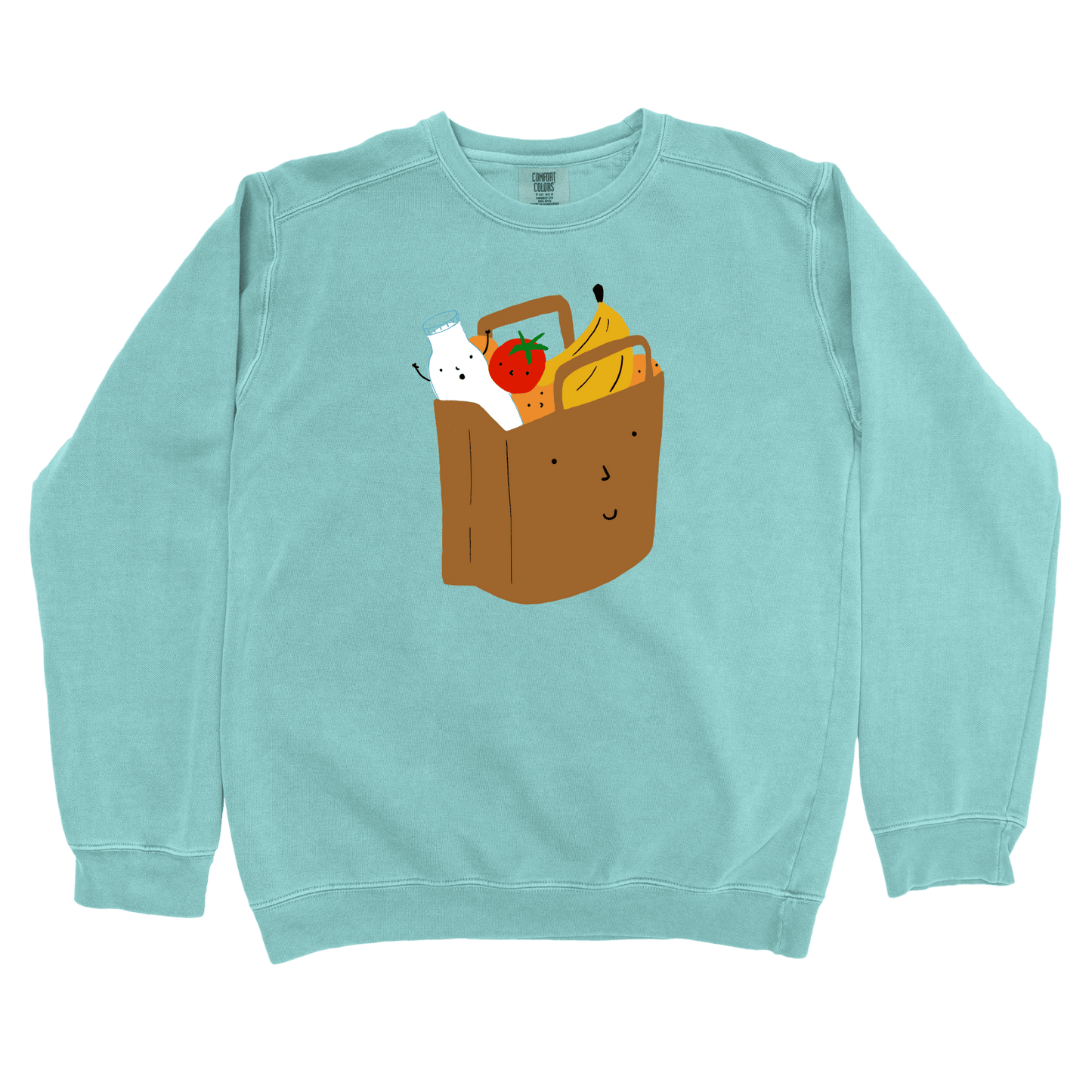 T-Shirts Chalky Mint / S Grocery Shopping: Woblylines Sweatshirt
