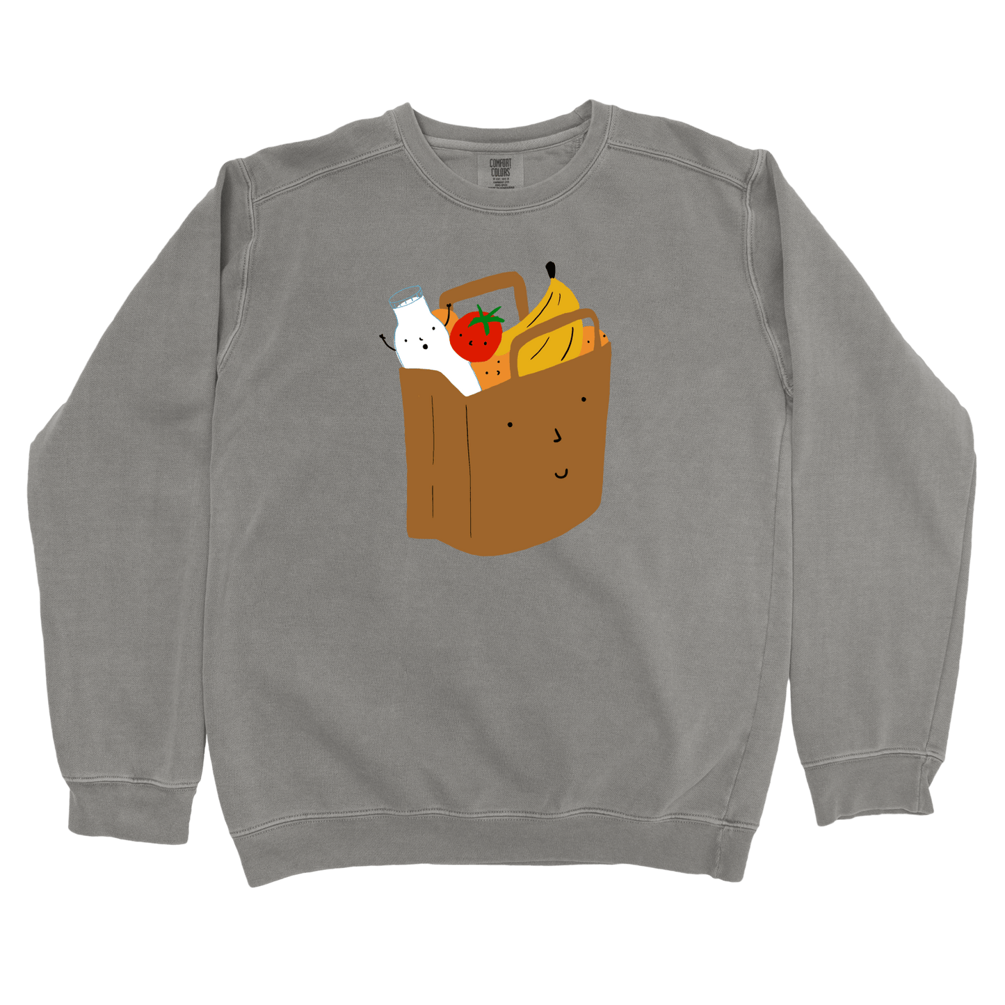 T-Shirts Grey / S Grocery Shopping: Woblylines Sweatshirt