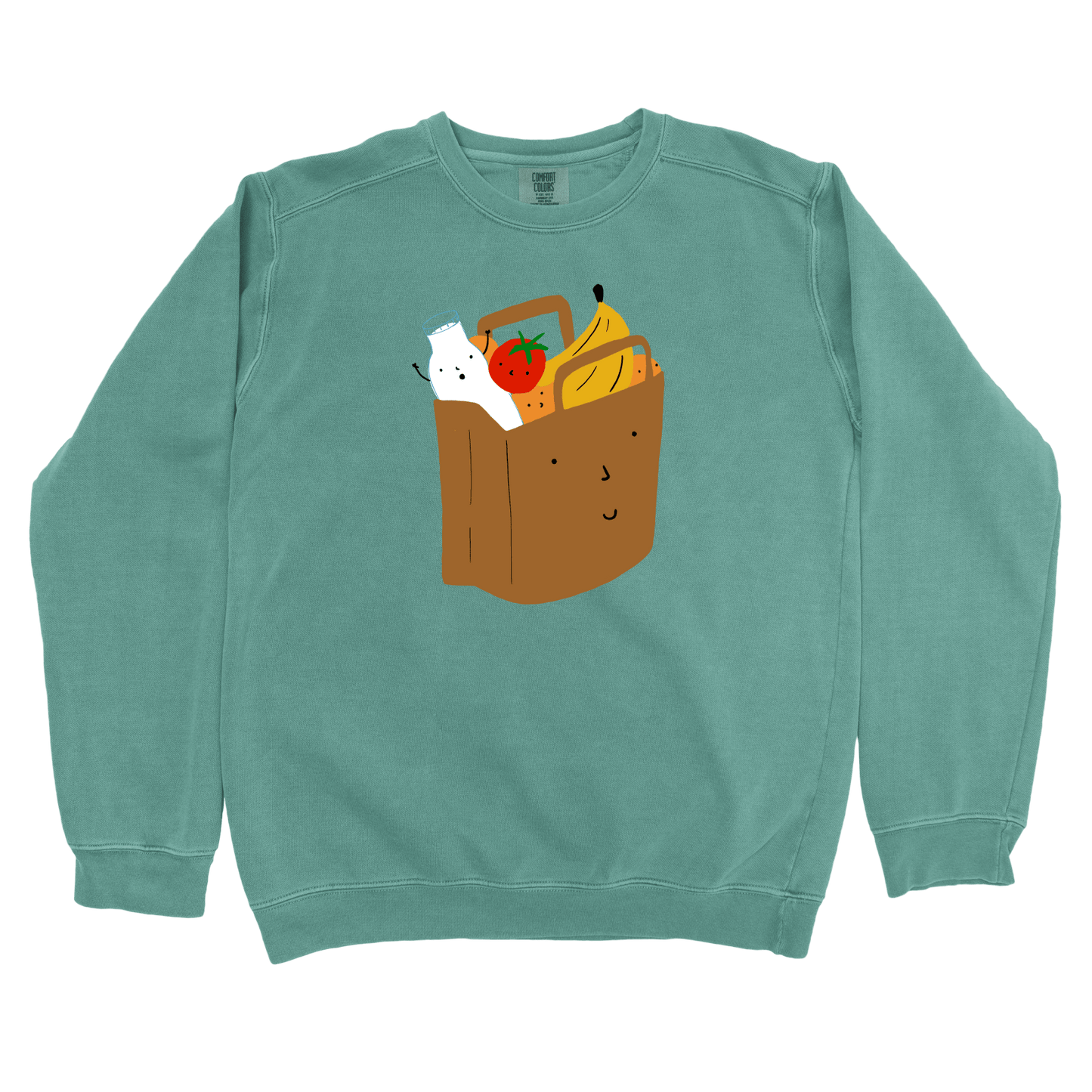 T-Shirts Light Green / S Grocery Shopping: Woblylines Sweatshirt