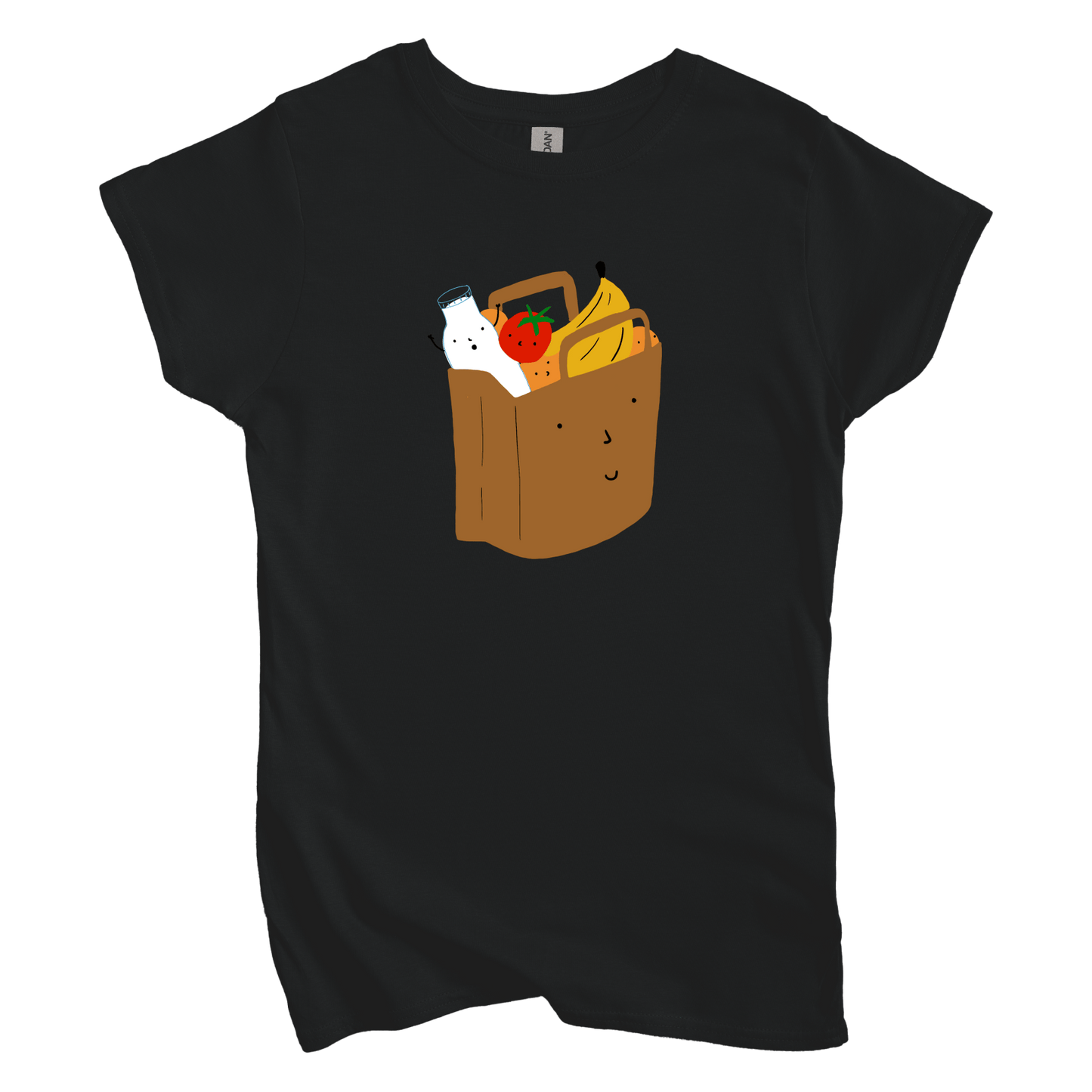T-Shirts S / Black Grocery Shopping: Woblylines Women's Tee