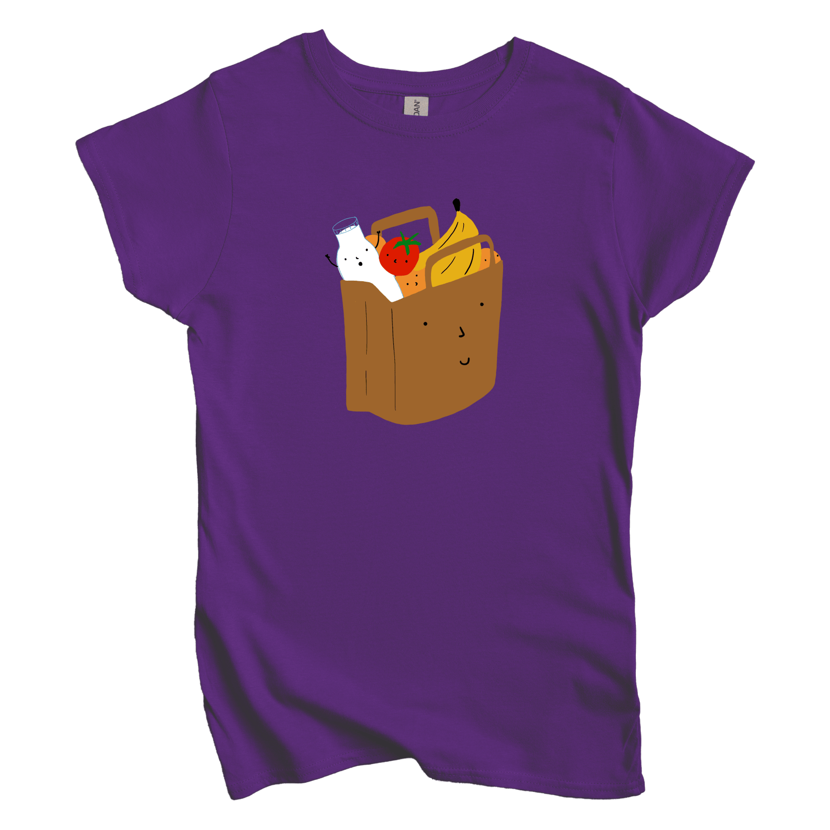T-Shirts S / Purple Grocery Shopping: Woblylines Women's Tee