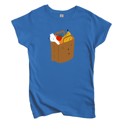 T-Shirts S / Royal Grocery Shopping: Woblylines Women's Tee