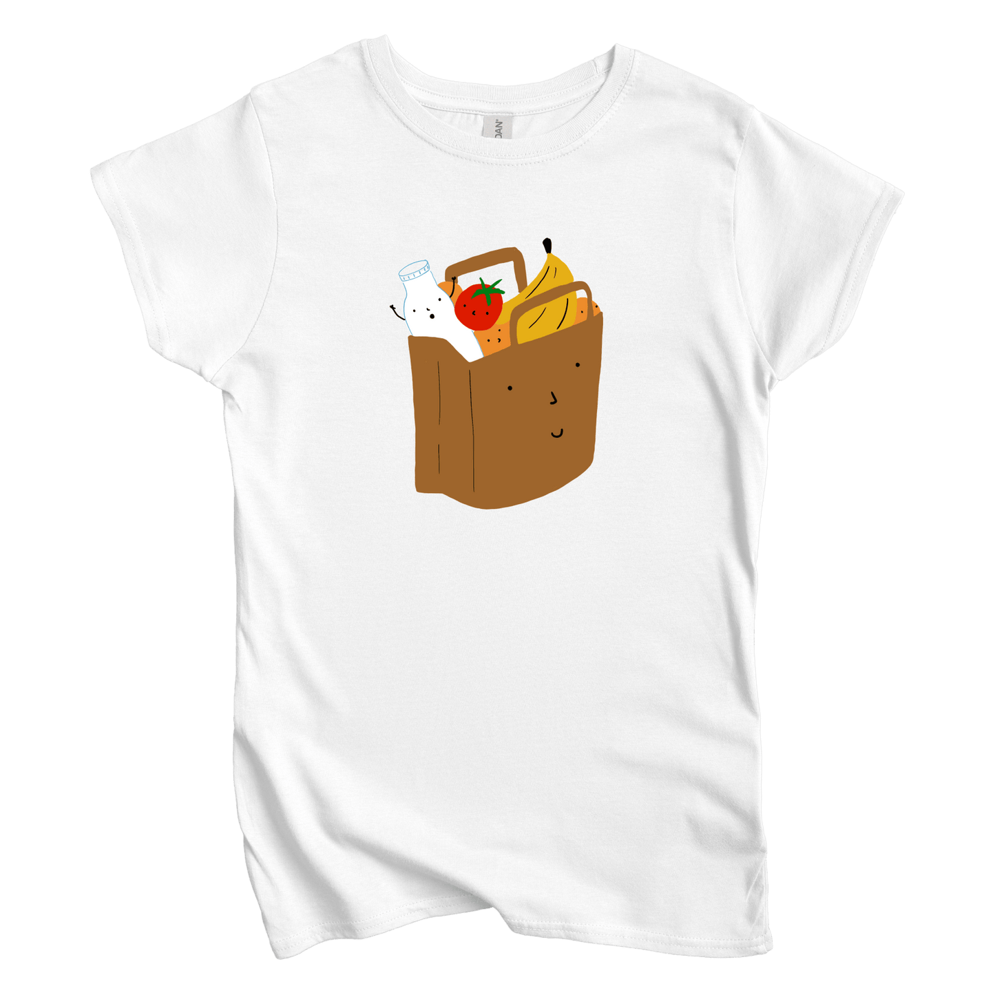 T-Shirts S / White Grocery Shopping: Woblylines Women's Tee