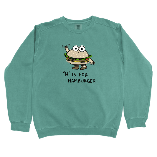 Sweatshirt Light Green / S H is for Hamburger: Longoland Sweatshirt