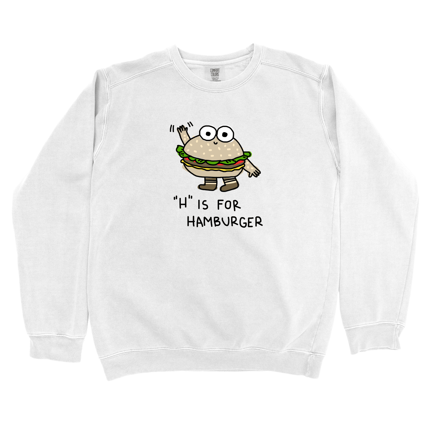 Sweatshirt White / S H is for Hamburger: Longoland Sweatshirt