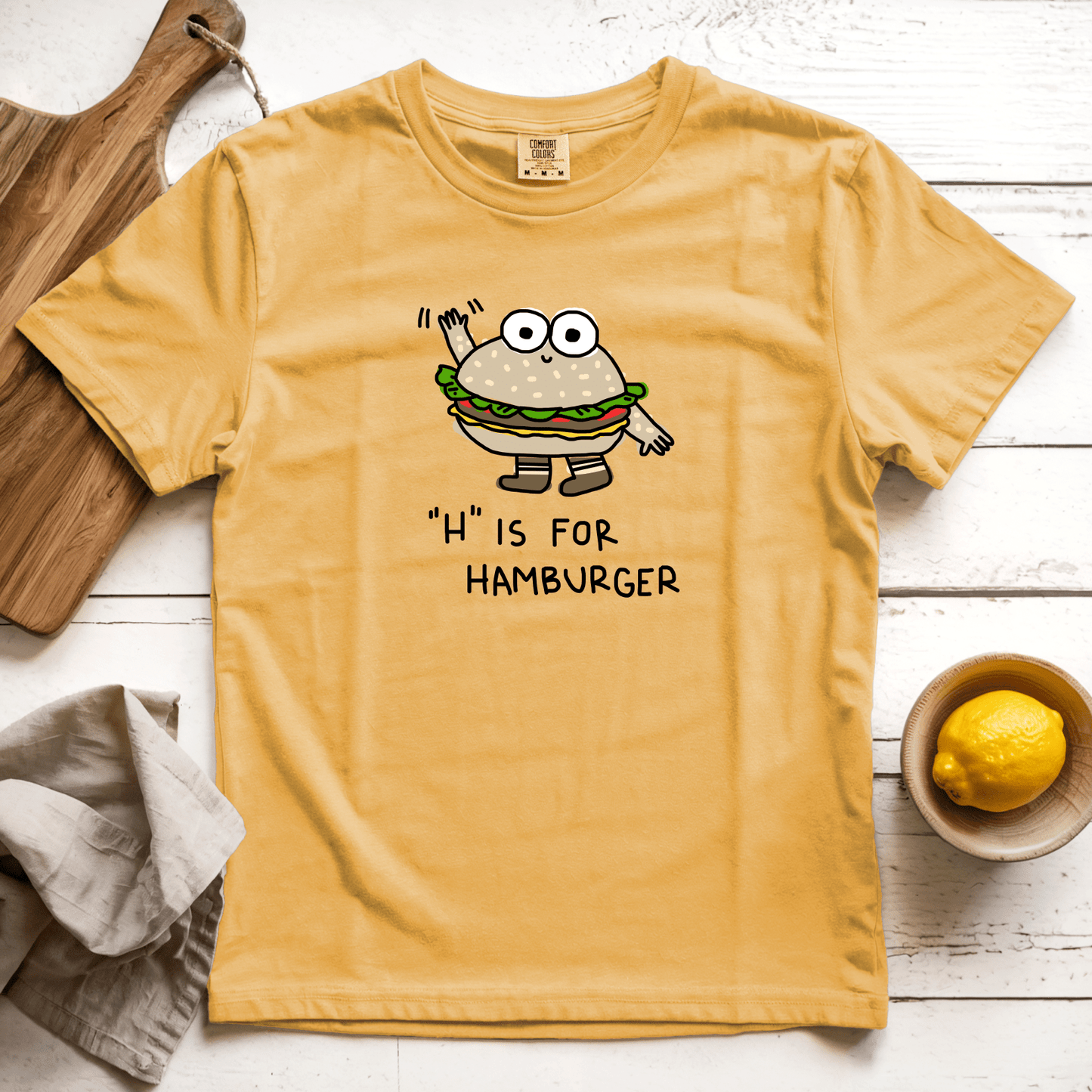 T-Shirt Mustard / S H is for Hamburger: Longoland