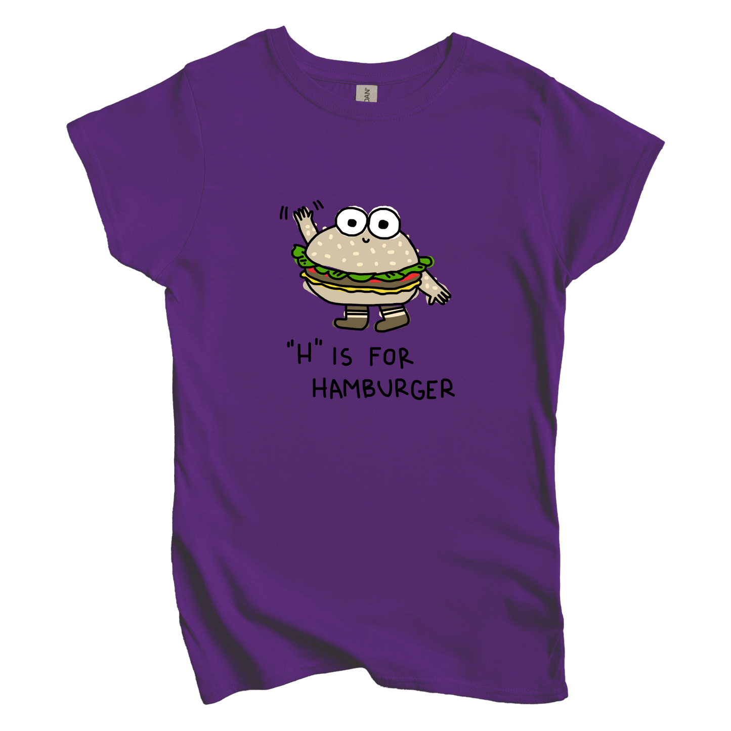 T-Shirt S / Purple H is for Hamburger: Longoland Women's Tee