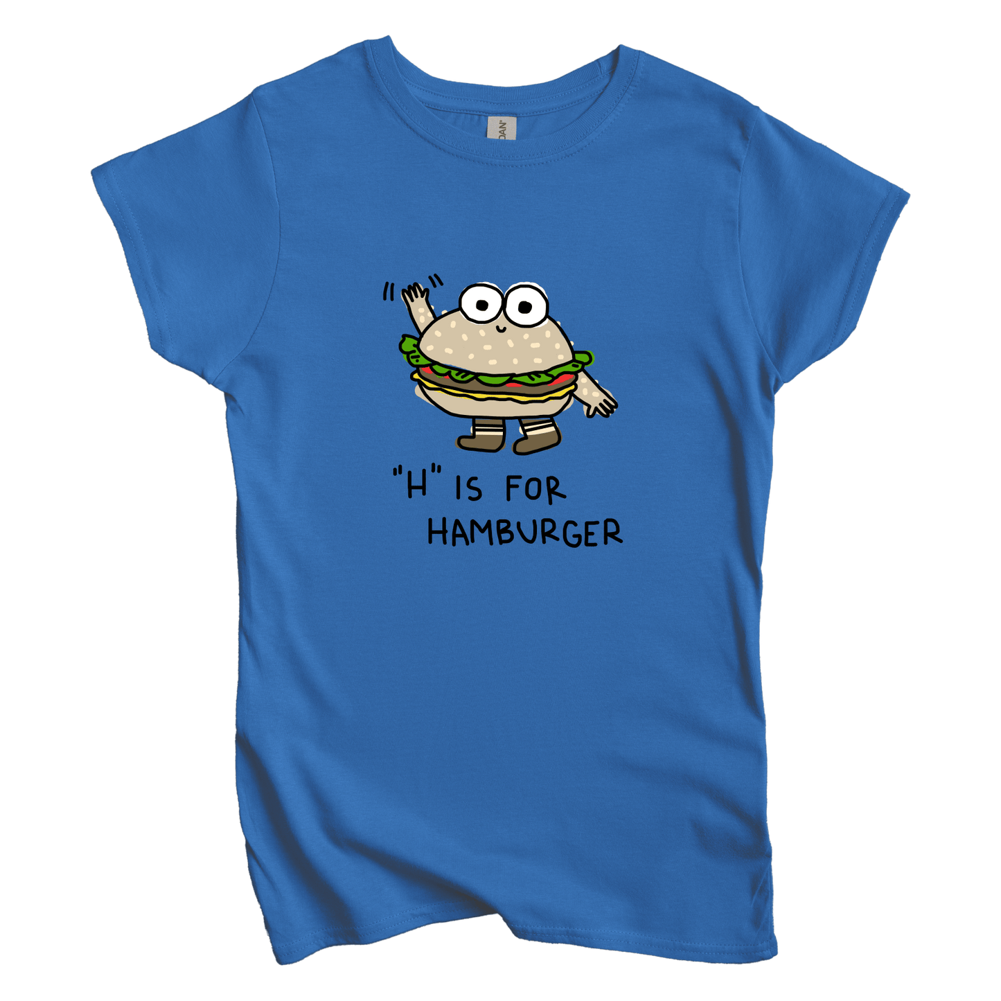 T-Shirt S / Royal H is for Hamburger: Longoland Women's Tee