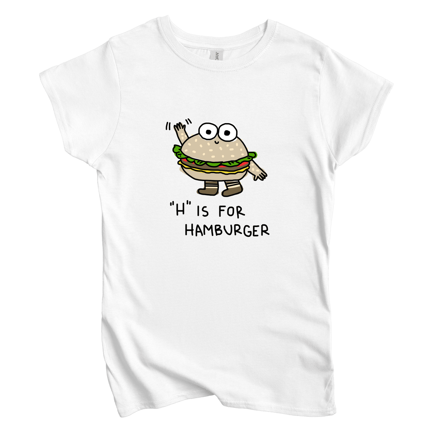 T-Shirt S / White H is for Hamburger: Longoland Women's Tee