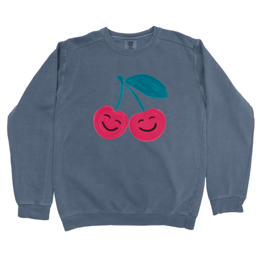 Sweatshirt Denim / S Happy Cherries Sweatshirt