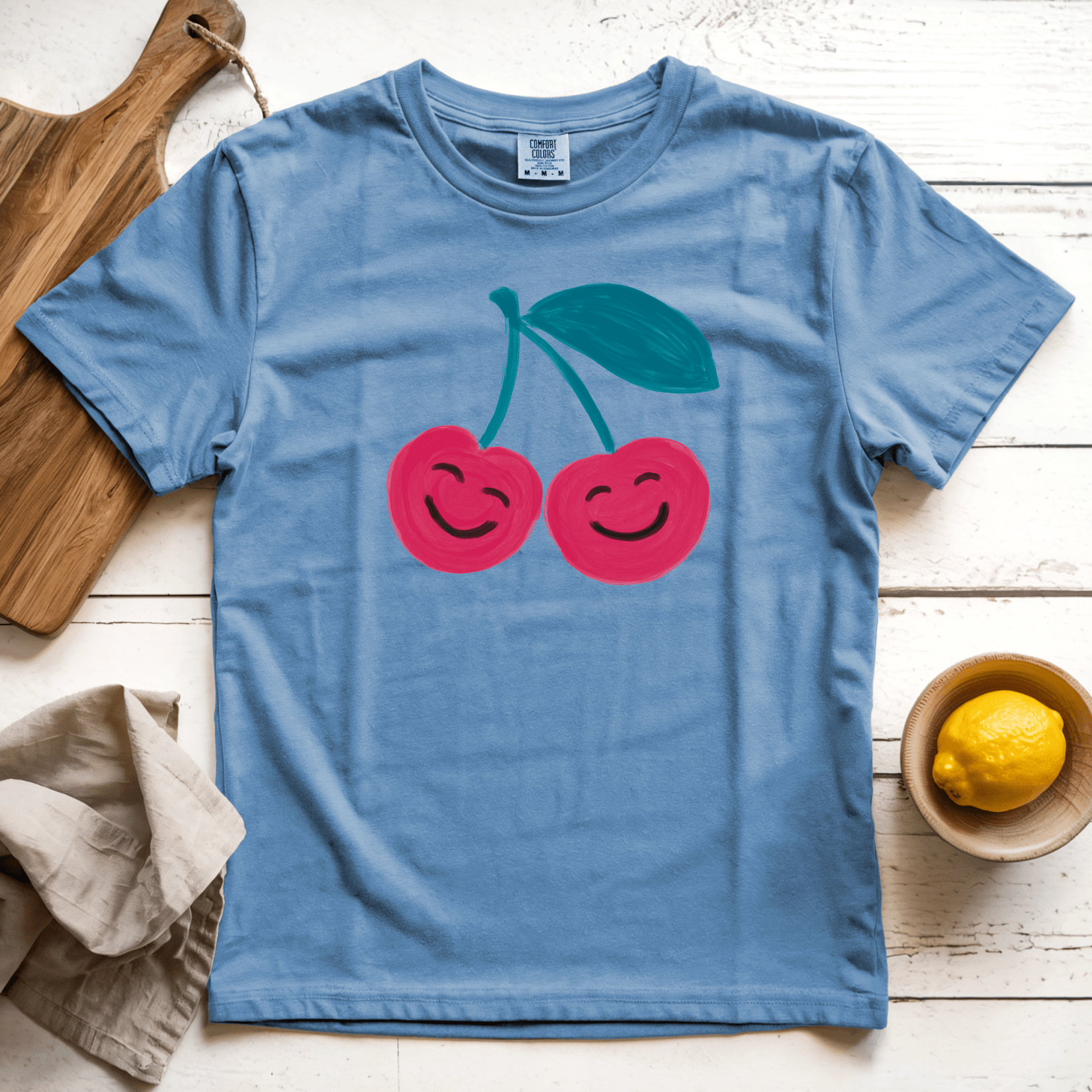 T-Shirt Blue Jean / S Happy Cherries