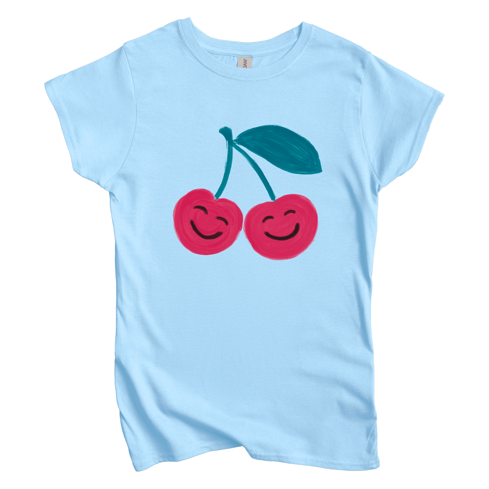 T-Shirt S / Light Blue Happy Cherries Women's Tee