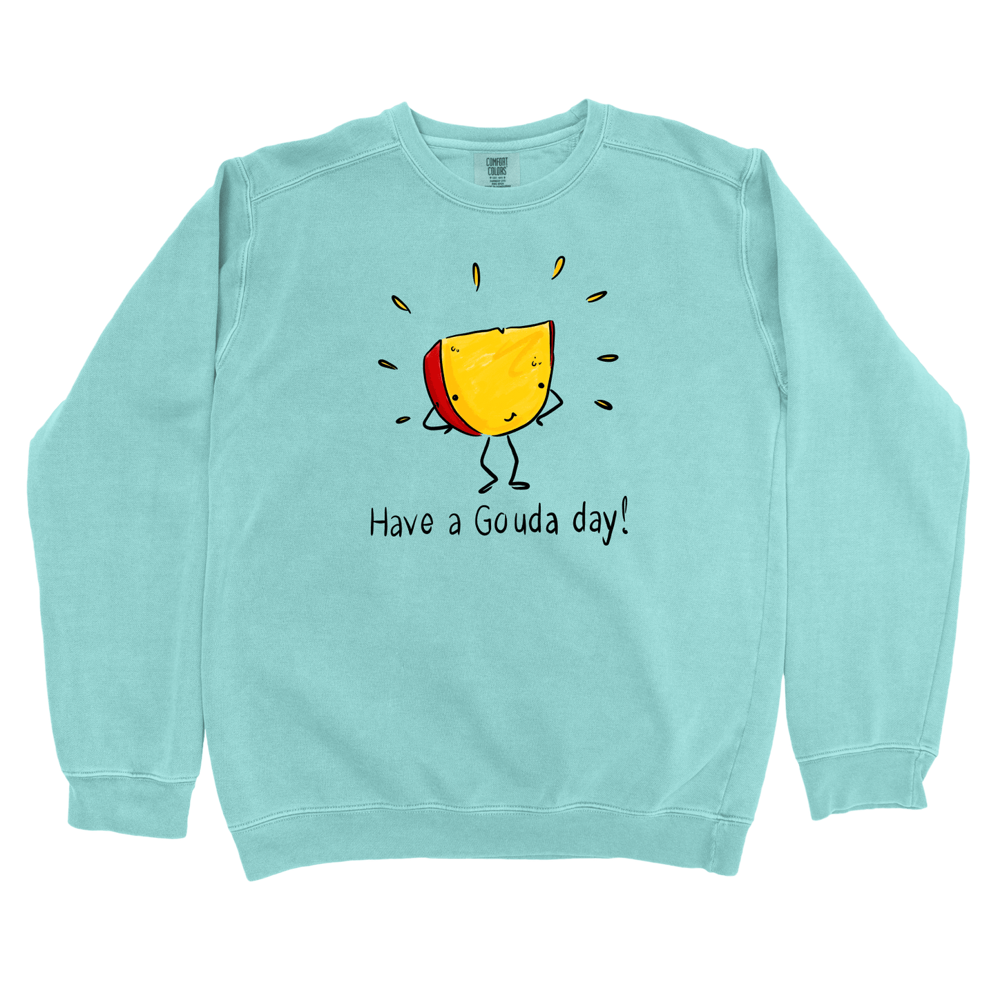 Sweatshirt Chalky Mint / S Have a Gouda Day: Micro Barbi Sweatshirt