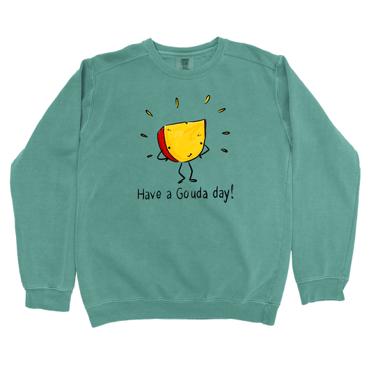 Sweatshirt Light Green / S Have a Gouda Day: Micro Barbi Sweatshirt