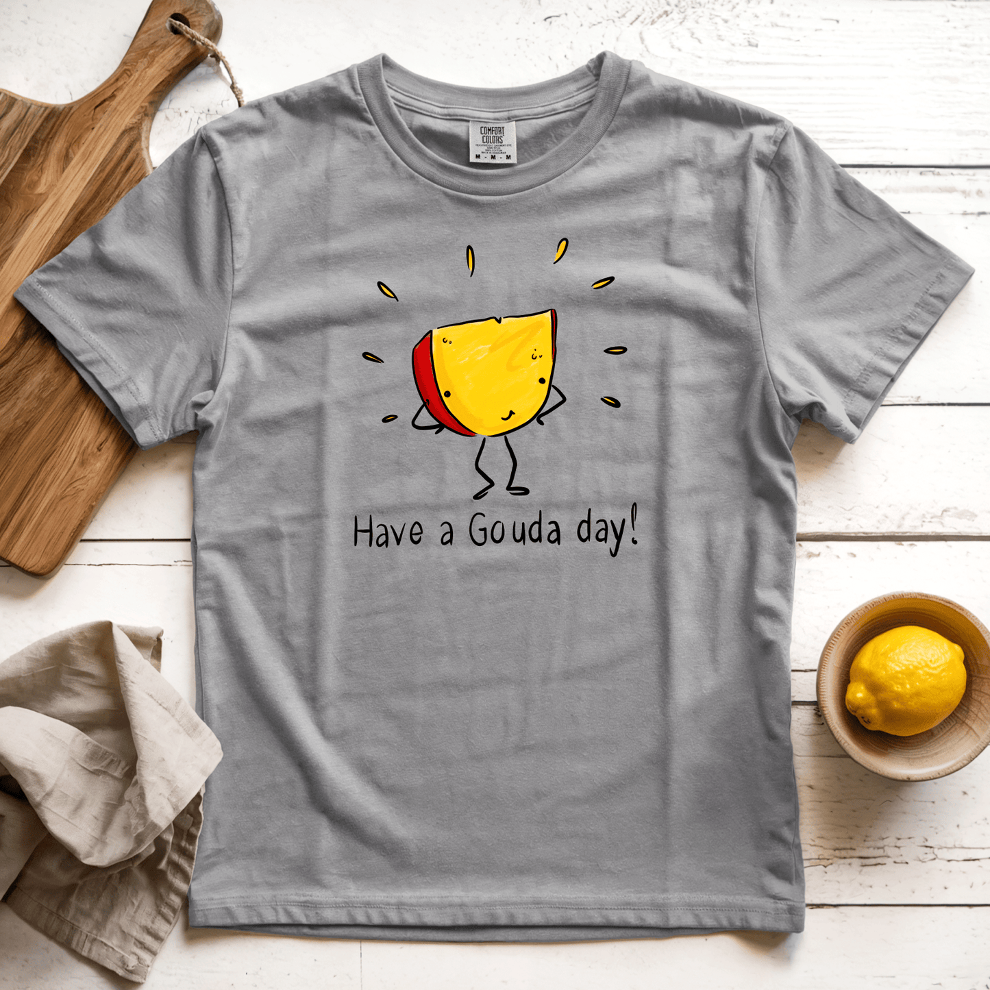 T-Shirt Grey / S Have a Gouda Day: Micro Barbi
