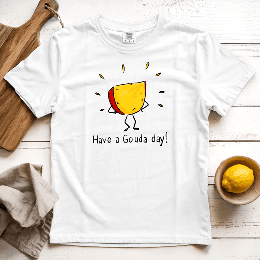 T-Shirt White / S Have a Gouda Day: Micro Barbi