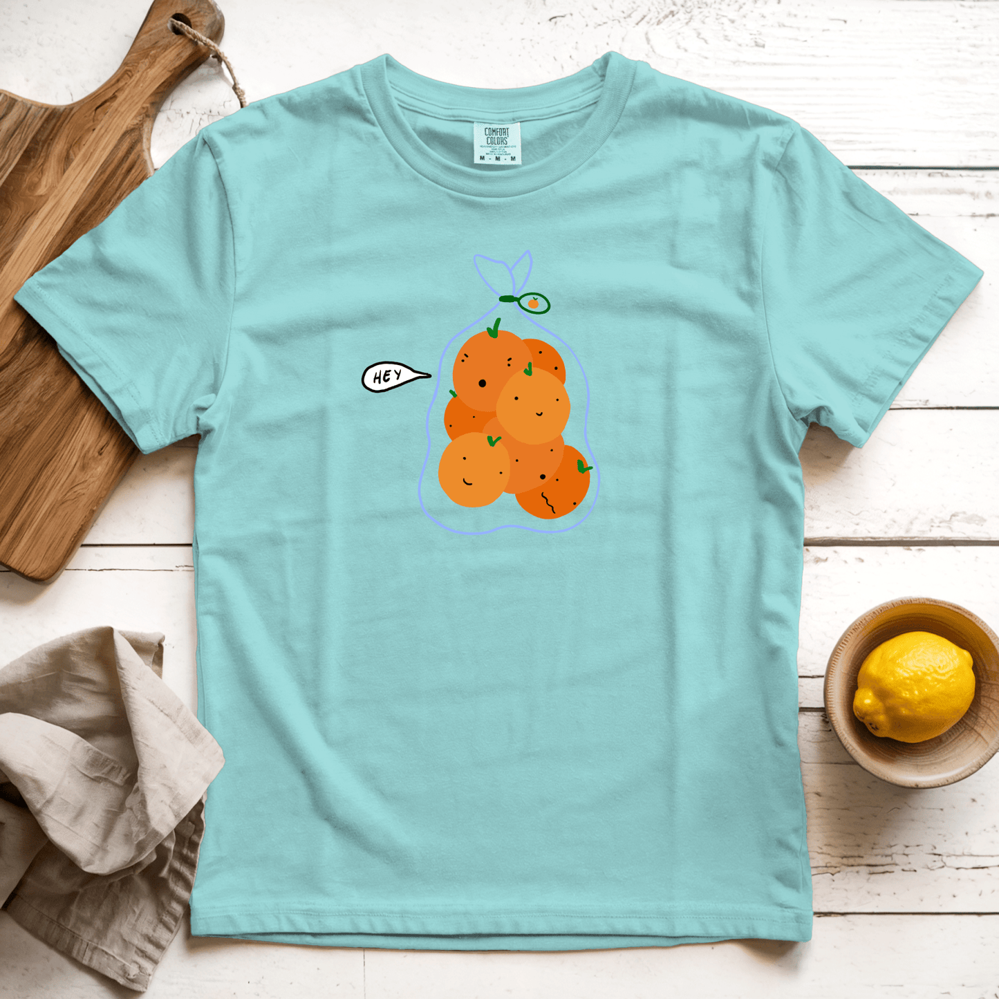 T-Shirts Chalky Mint / S Hey: Woblylines