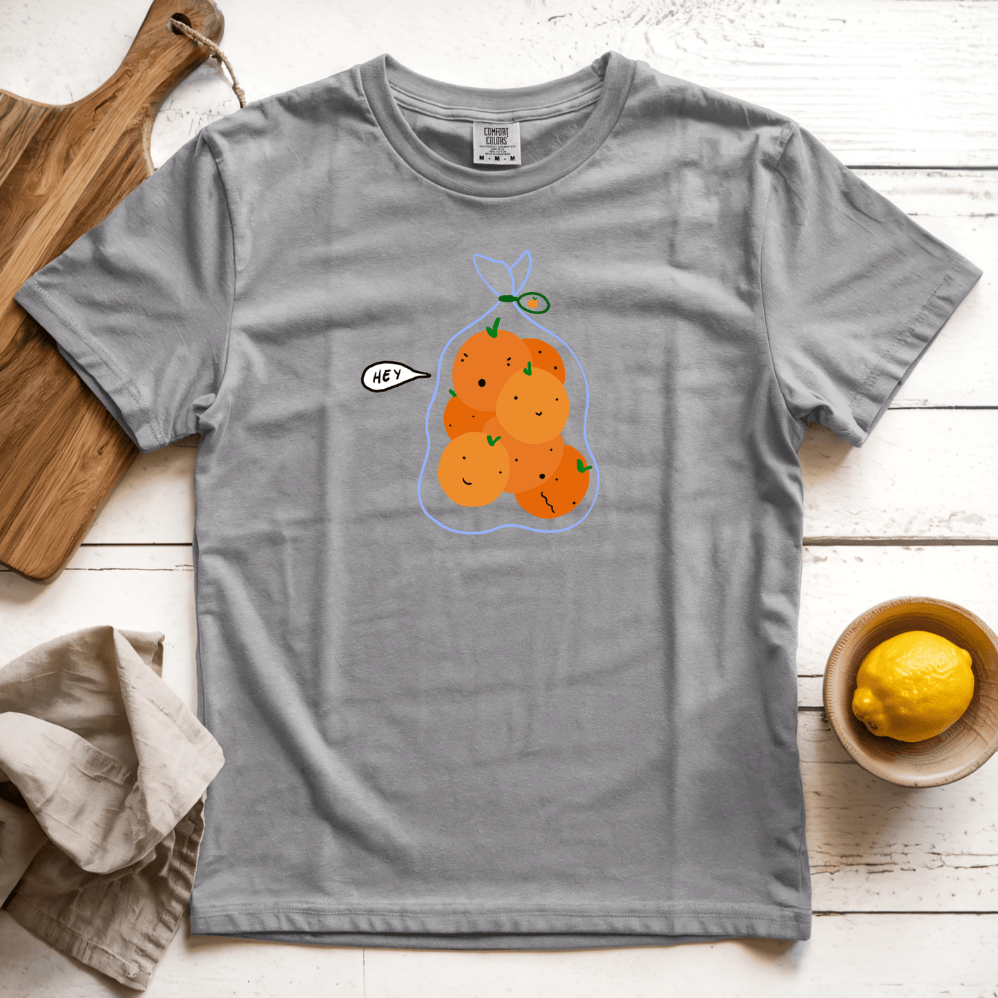 T-Shirts Grey / S Hey: Woblylines