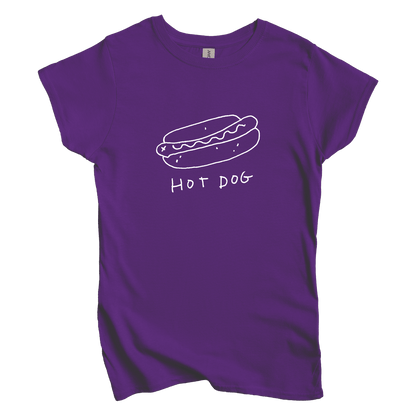 T-Shirt L / Purple Hot Dog: Longoland Women's Tee