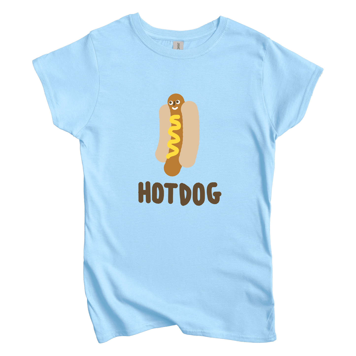 T-Shirt S / Light Blue Hotdog: Longoland Women's Tee