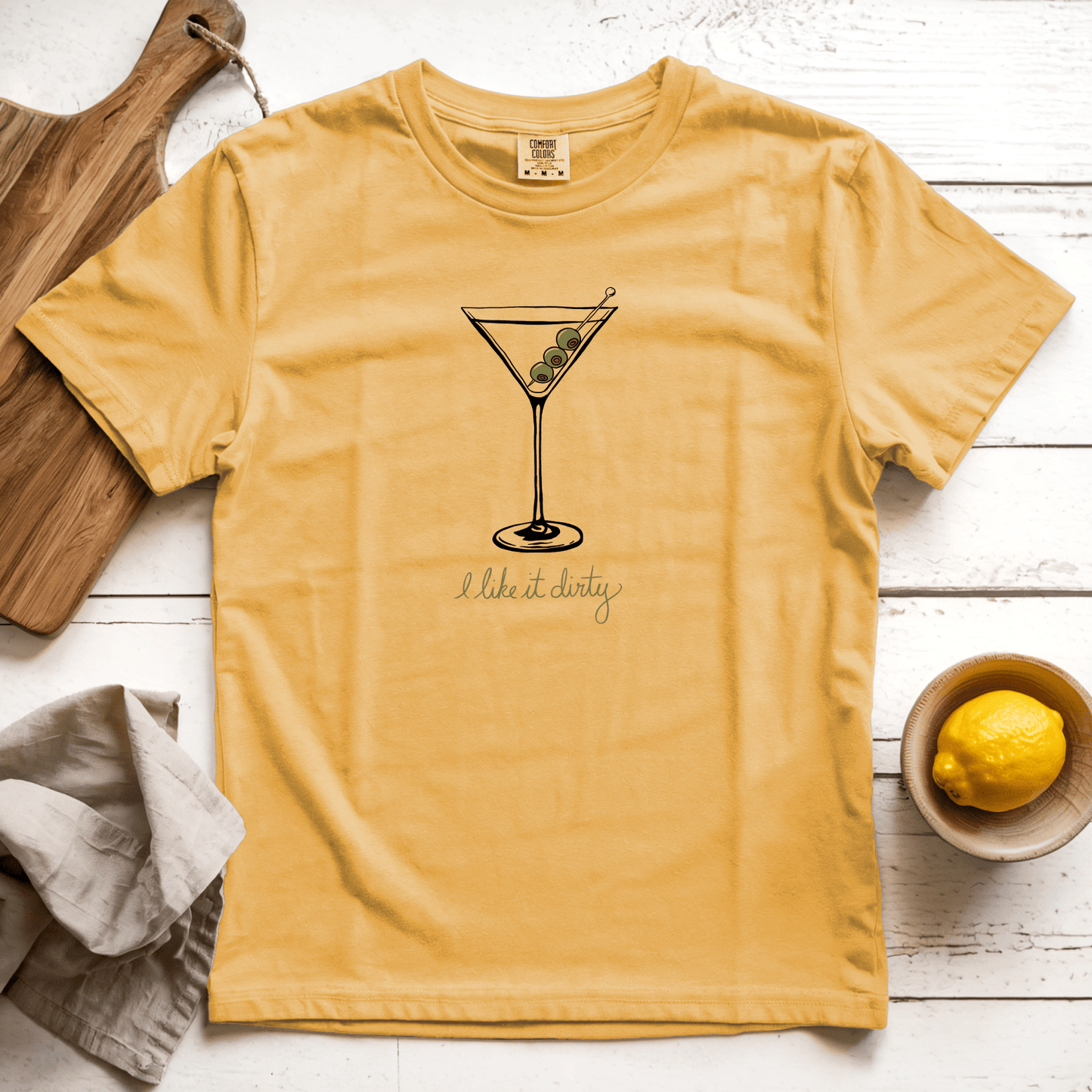 T-Shirt Mustard / S I like it Dirty