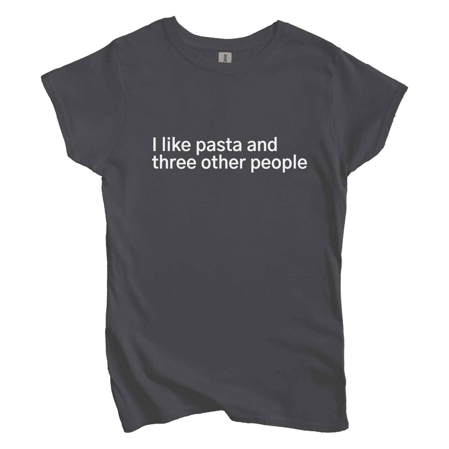 T-Shirt M / Charcoal I like pasta and three other people Women's Tee