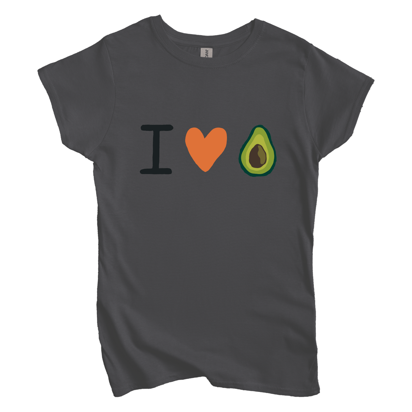 T-Shirt M / Charcoal I Love Avocado Women's Tee