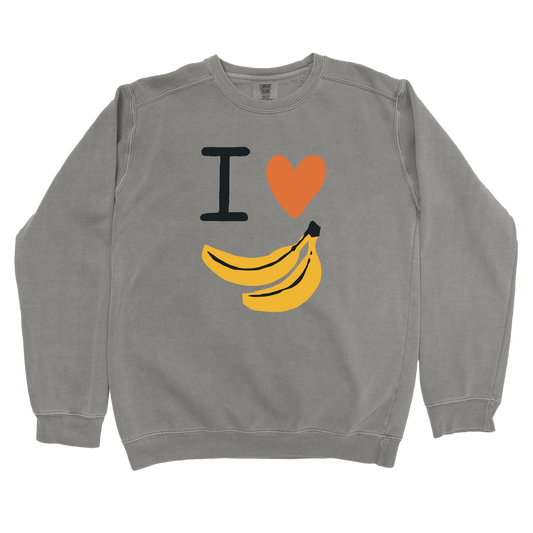 Sweatshirt Grey / S I Love Bananas Sweatshirt
