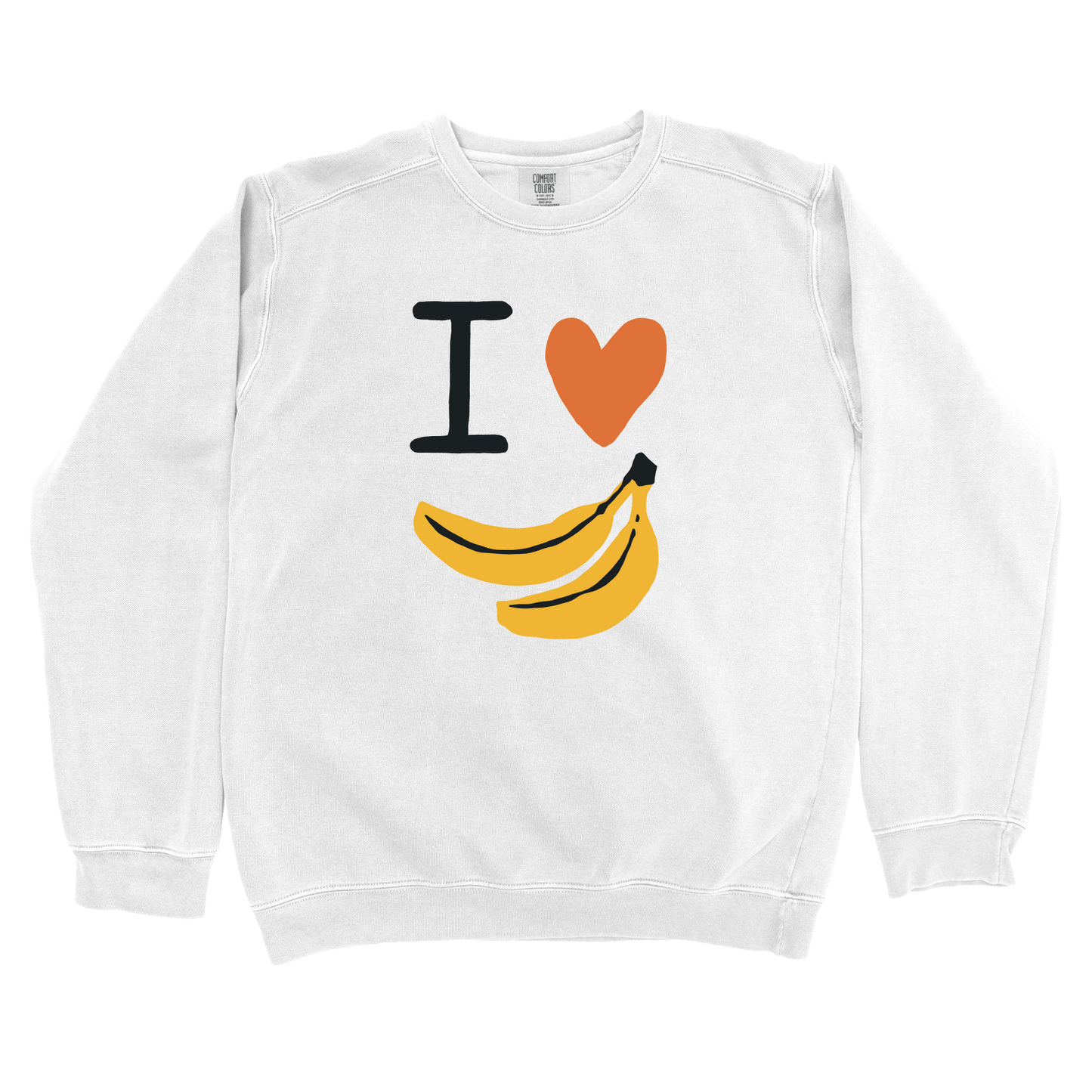 Sweatshirt White / L I Love Bananas Sweatshirt